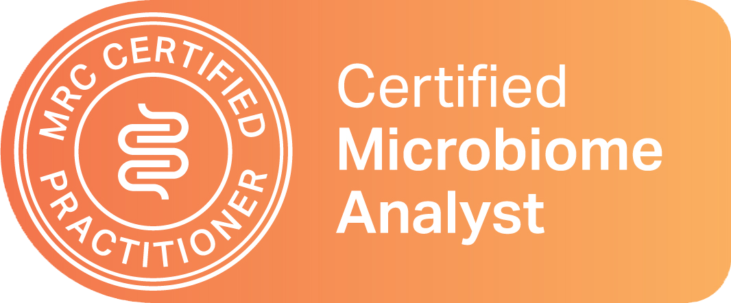 Microbiome Restoration Center Certified Microbiome Analyst badge — Linda Spirou